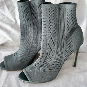 Aldo Knit Peep-Toe Stiletto Booties
